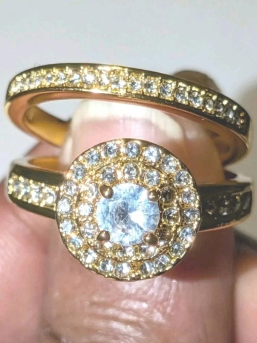 Womens 5ct Round Cut Lab Created Diamond Two piece Wedding Set Sz 9